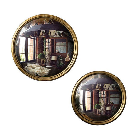 Gold Leaf Bullseye Convex Mirror