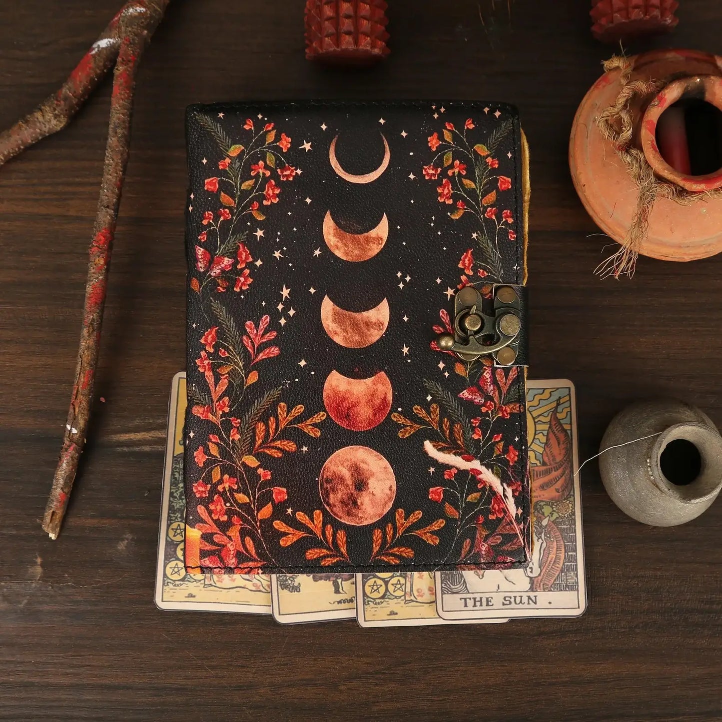 The Moon - Leather Travel Journal