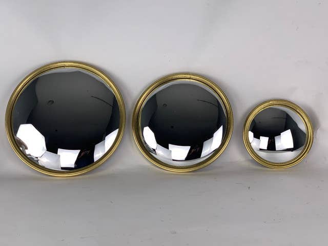 Gold Leaf Bullseye Convex Mirror