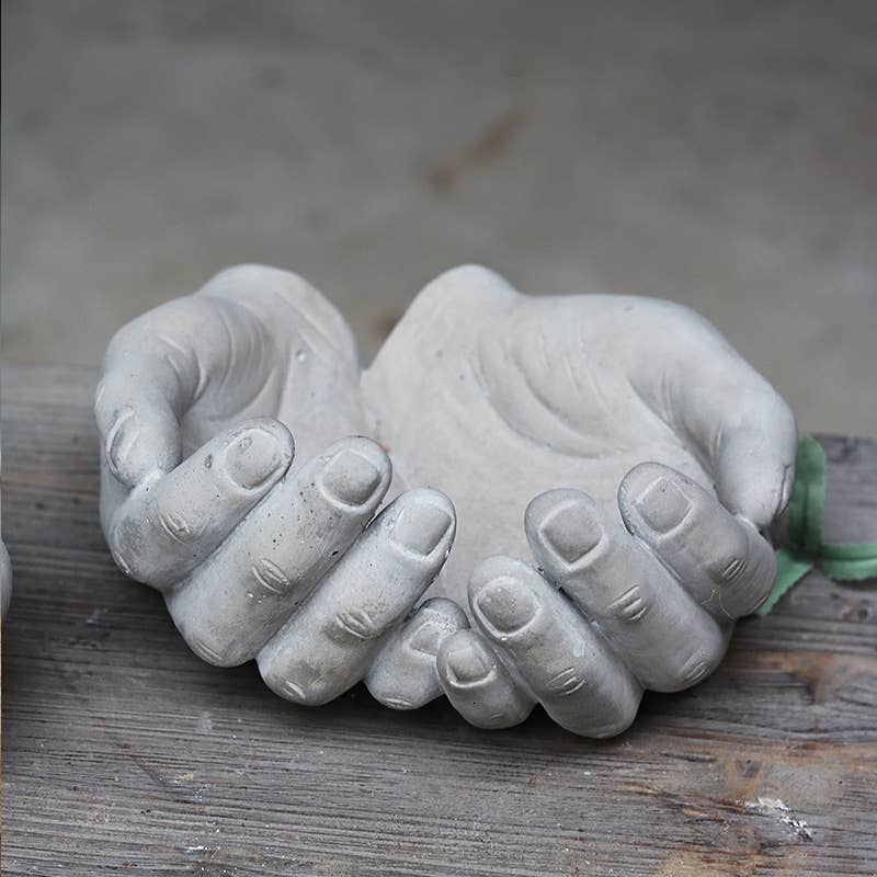 Hand-Shaped Concrete Planters