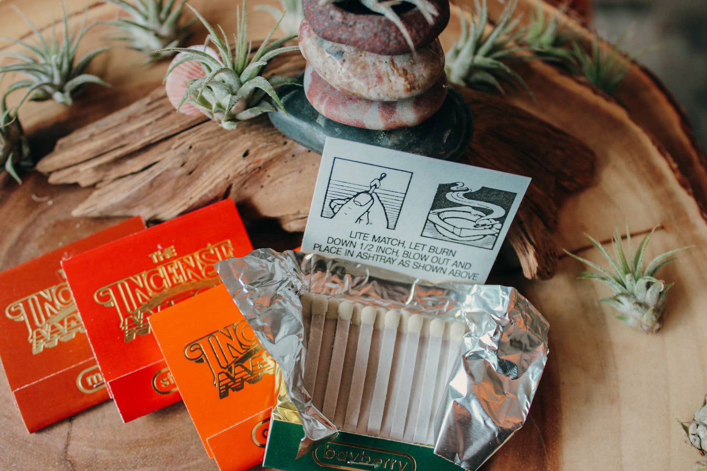 Incense Match Books - Set of 4 Assorted Fragrances