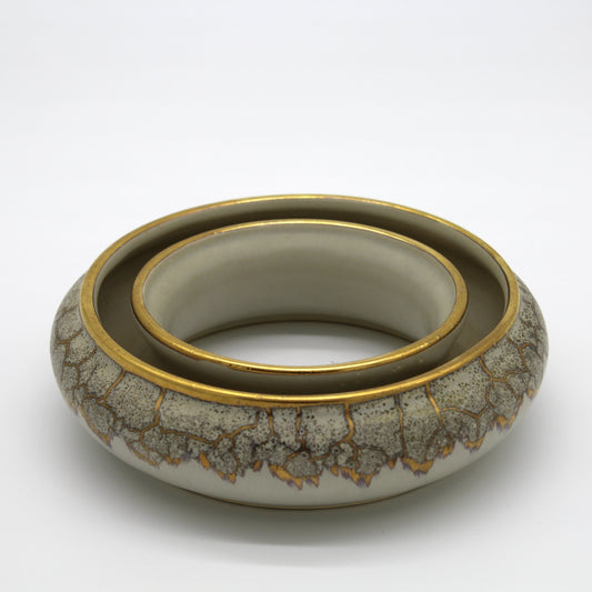 Vintage Pansy Flower Ring Vase