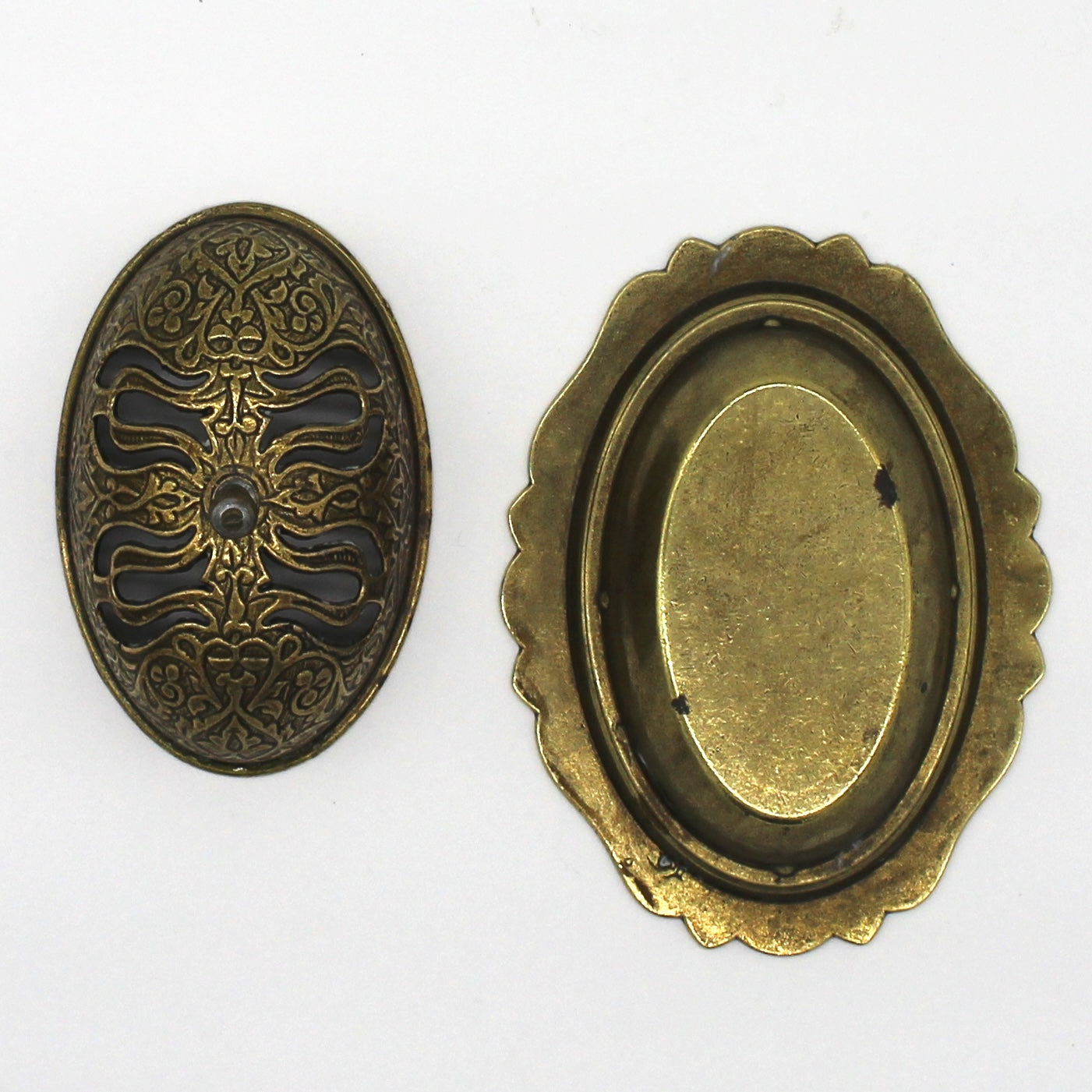 Antique Lidded Brass Incense Burner
