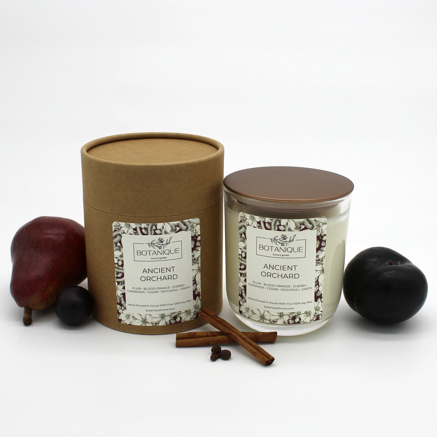 Ancient Orchard Lidded Glass Vessel Candle