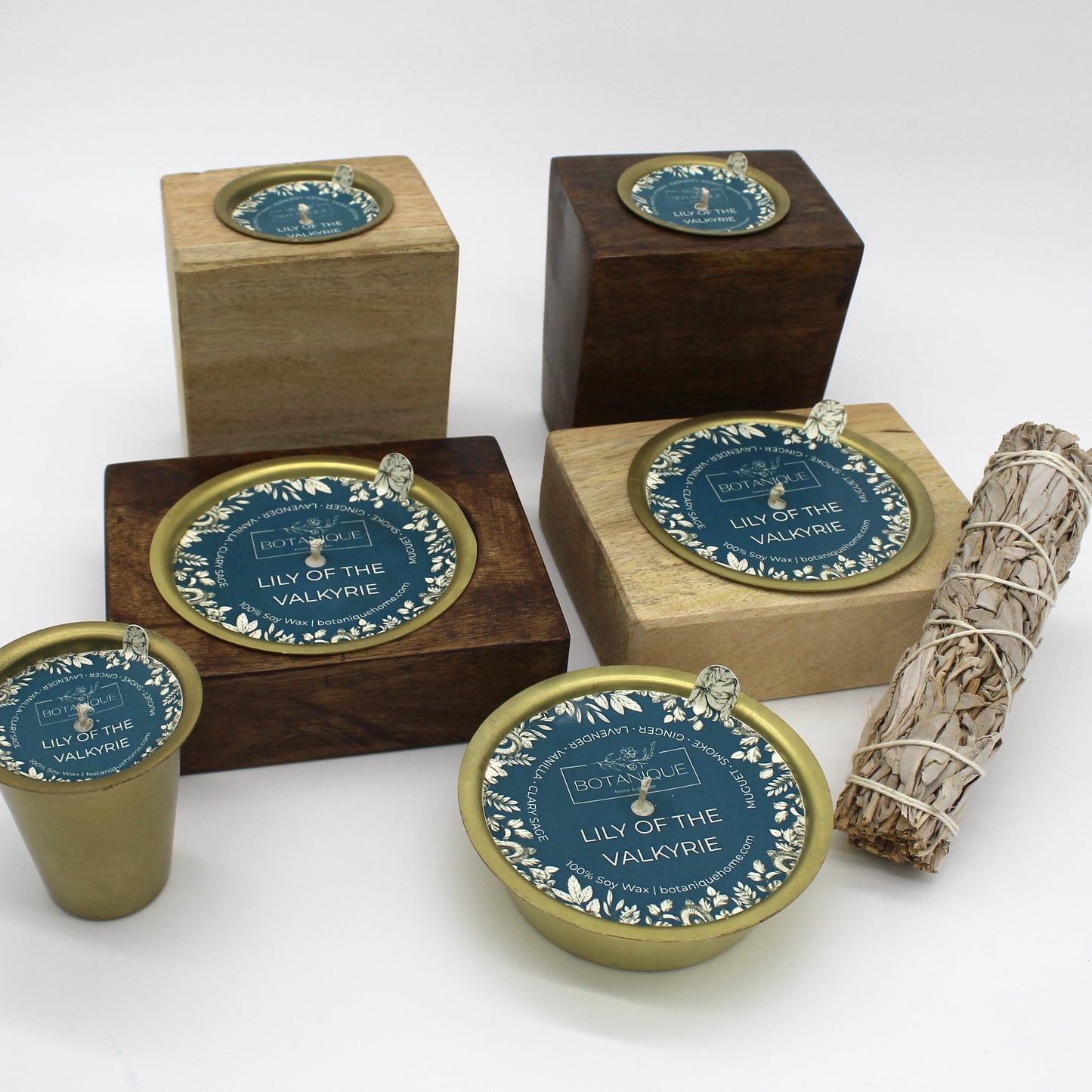 Refillable Rustic Mango Wood Candle Collection