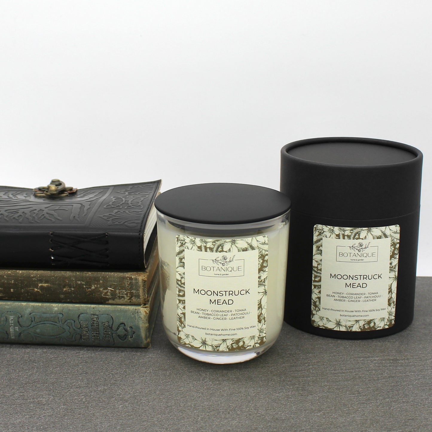 Moonstruck Mead Lidded Glass Vessel Candle
