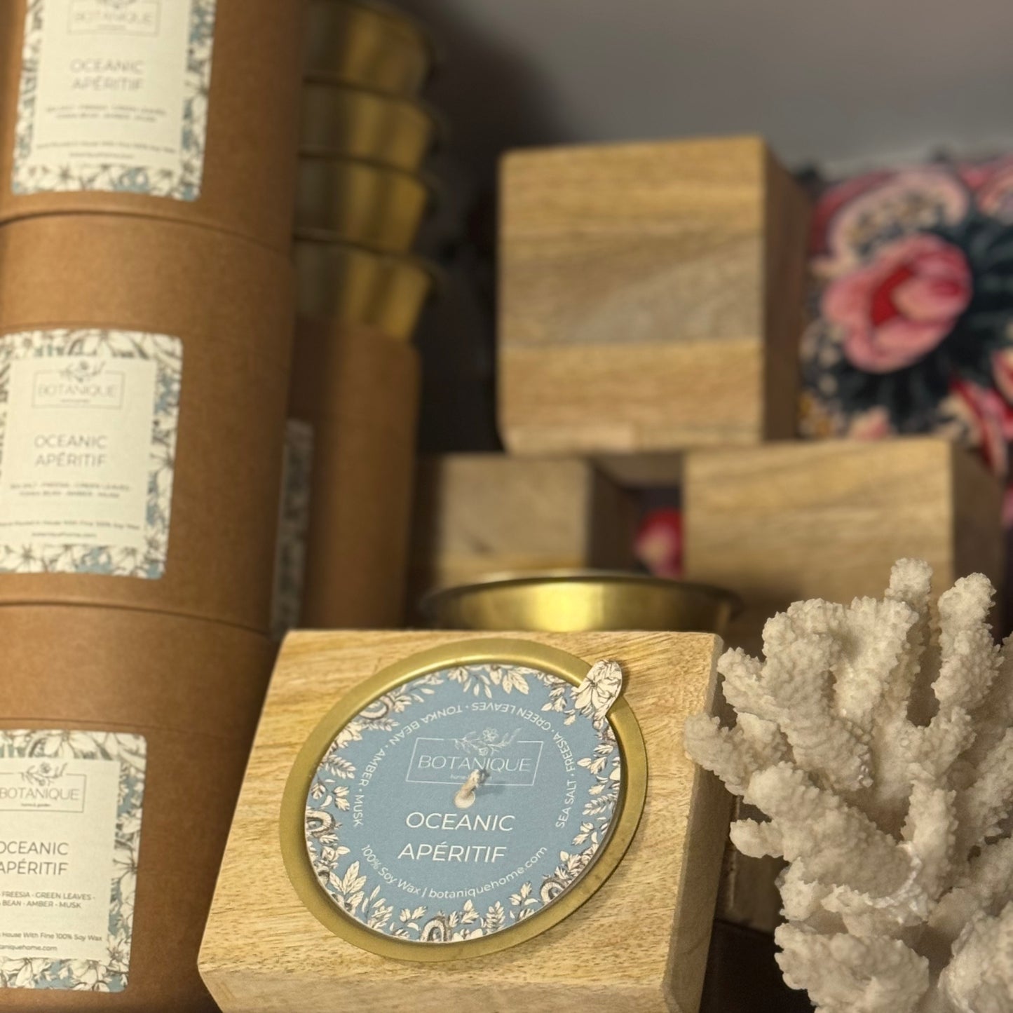 Refillable Rustic Mango Wood Candle Collection