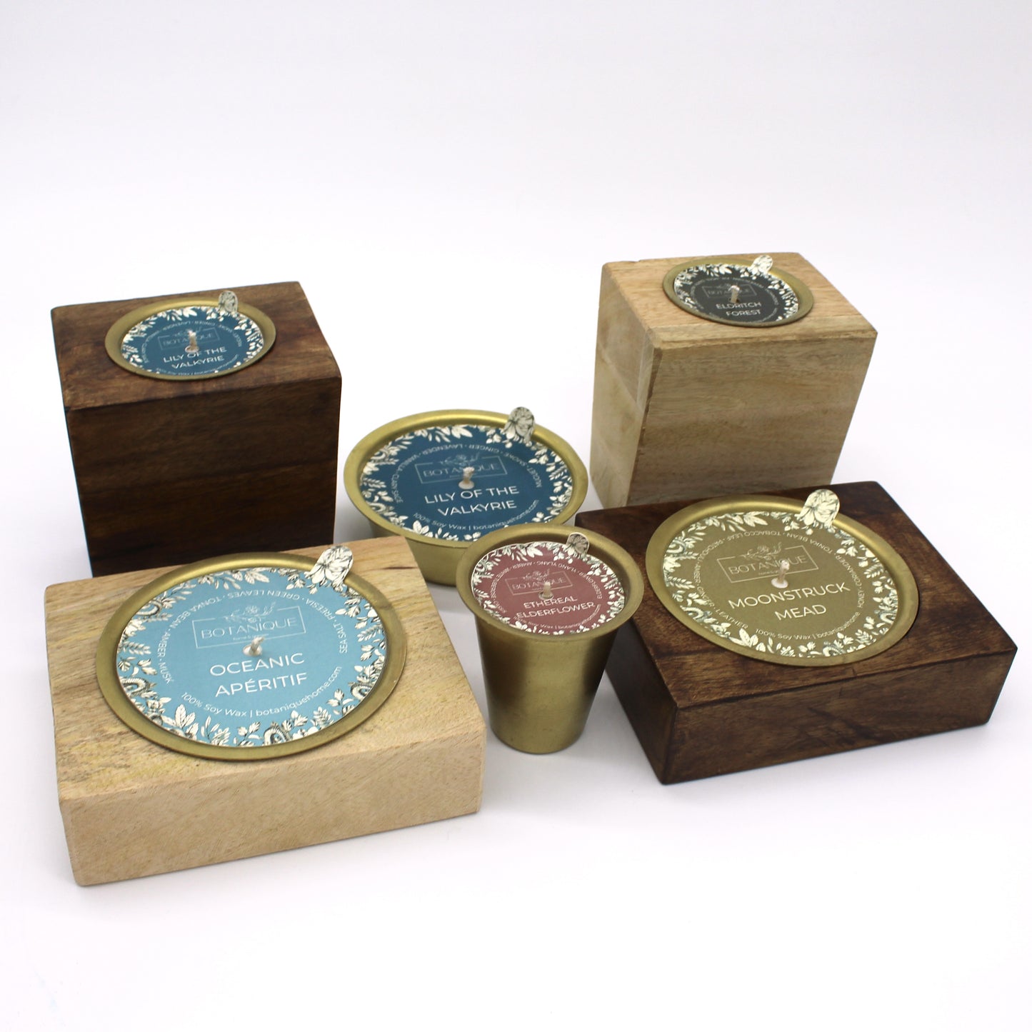 Refillable Rustic Mango Wood Candle Collection