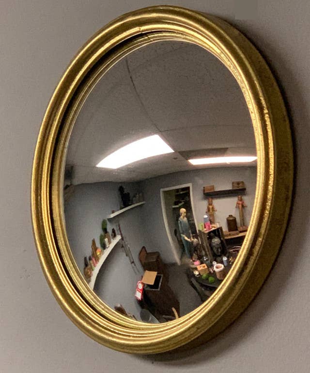 Gold Leaf Bullseye Convex Mirror