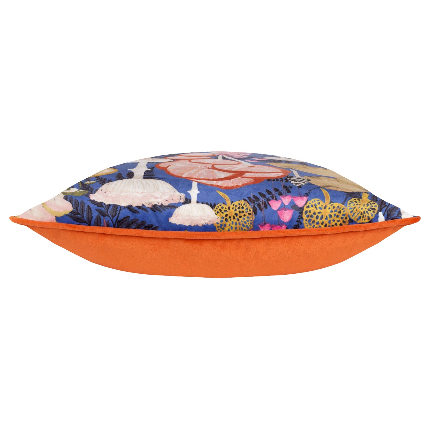 Amanita Mushroom Cushion in Cobalt Blue