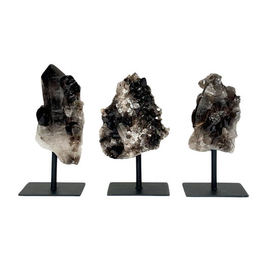 Smoky Quartz Cluster on Stand