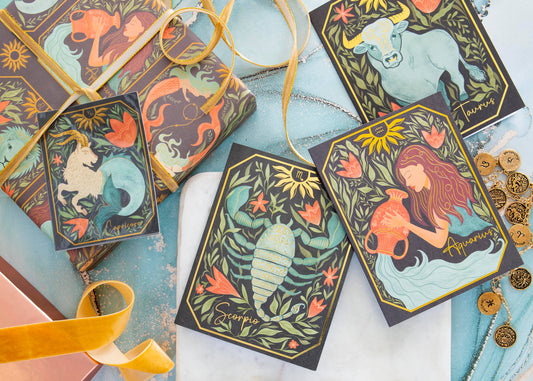 Zodiac Astrology Wrapping Paper Roll - 20x29 | 2 Sheets/Roll