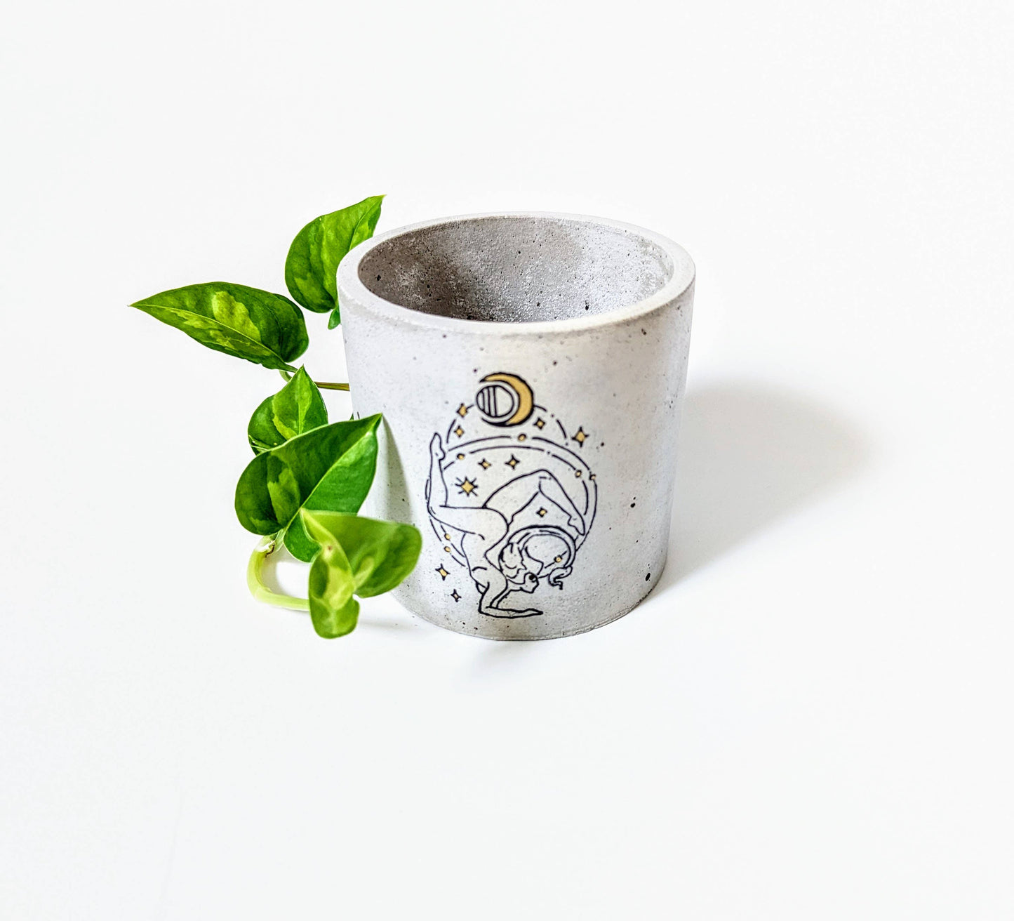 Zodiac Horoscope Handrawn Concrete Planter