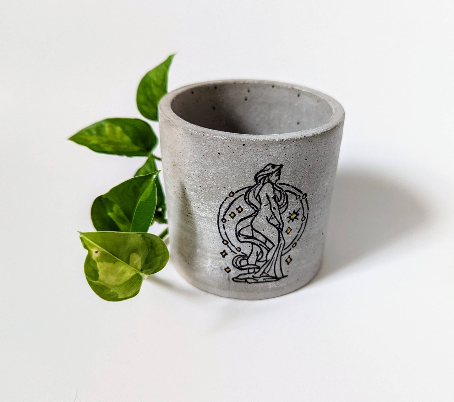Zodiac Horoscope Handrawn Concrete Planter