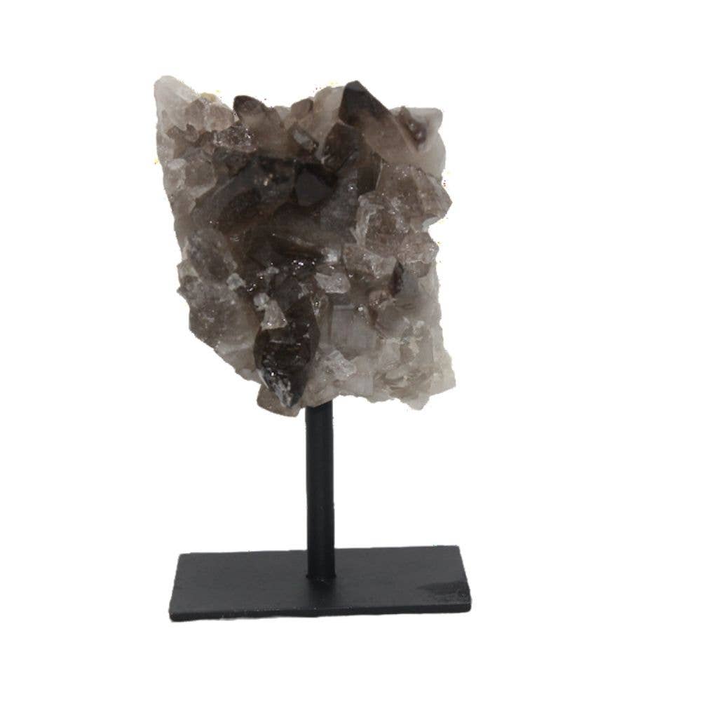 Smoky Quartz Cluster on Stand