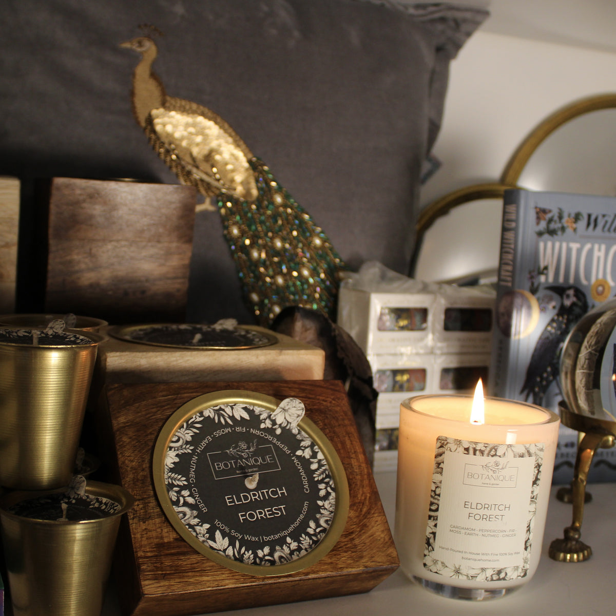 Eldritch Forest Lidded Glass Vessel Candle