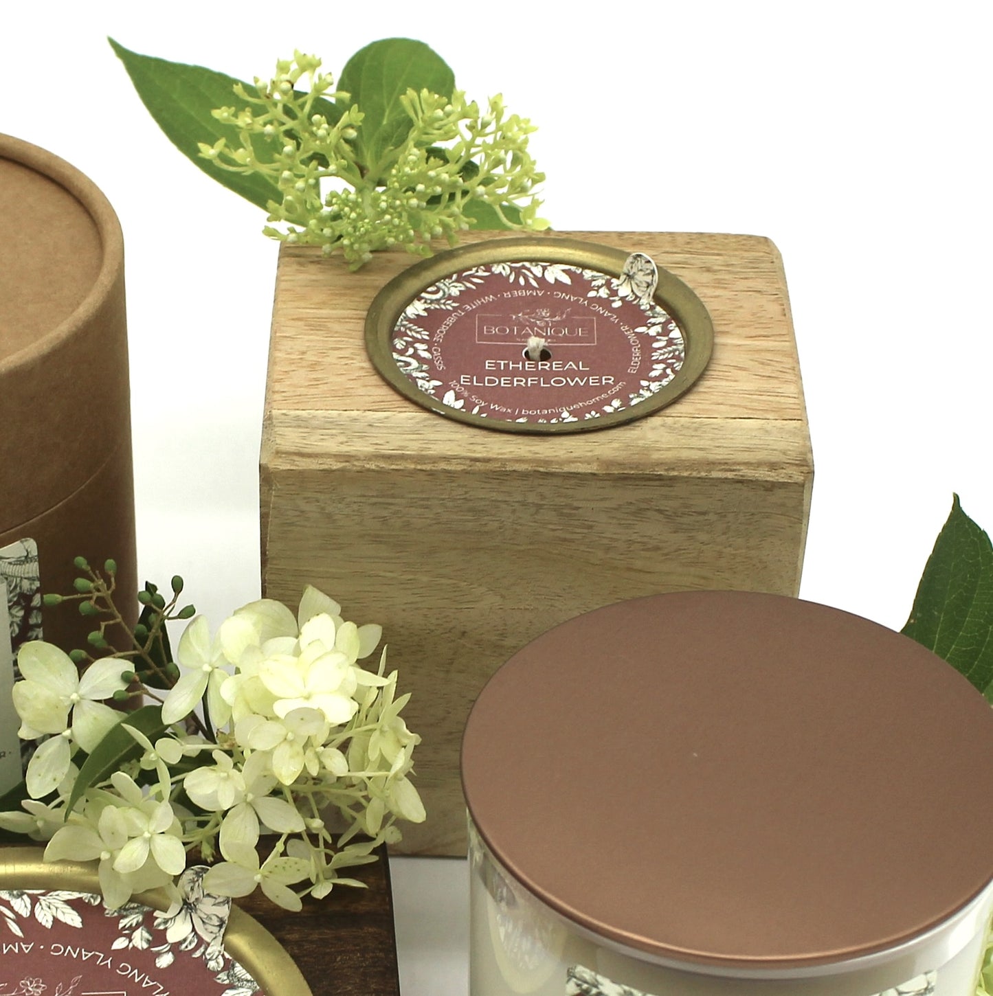 Refillable Rustic Mango Wood Candle Collection