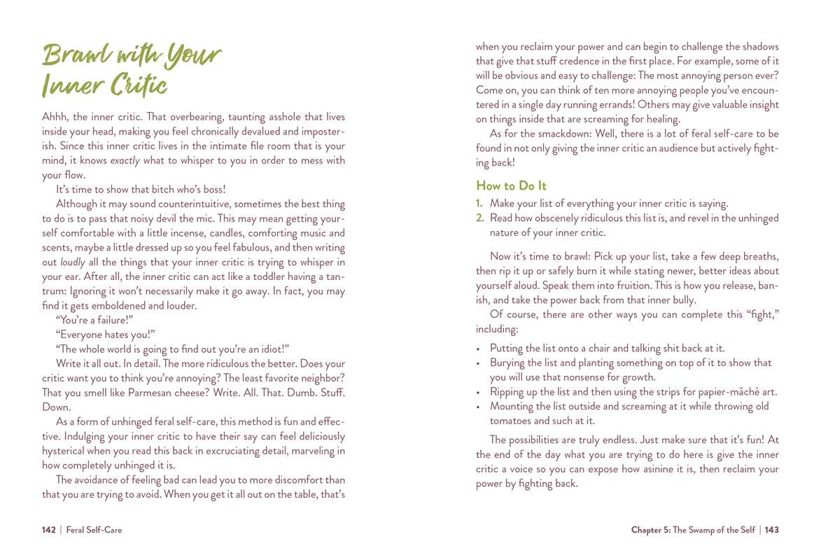 Text page from a book with a white background and green text