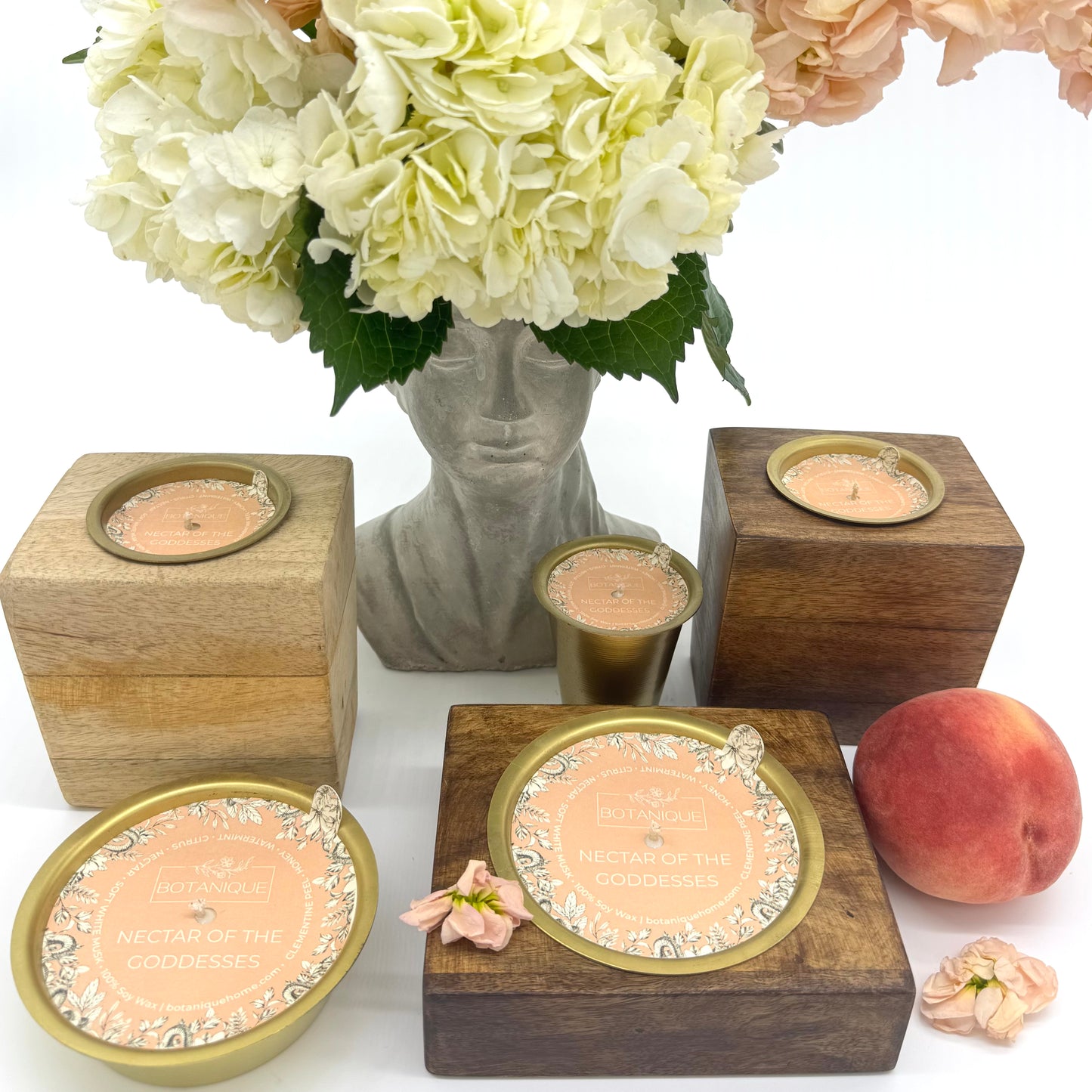 Refillable Rustic Mango Wood Candle Collection