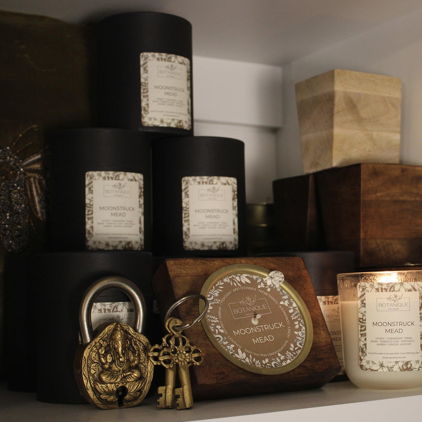 Refillable Rustic Mango Wood Candle Collection
