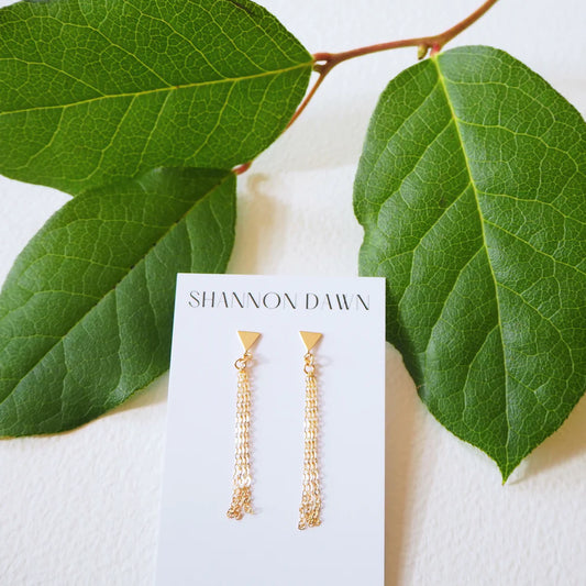 Triangle Tassel Earrings