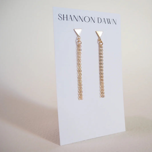 Triangle Tassel Earrings