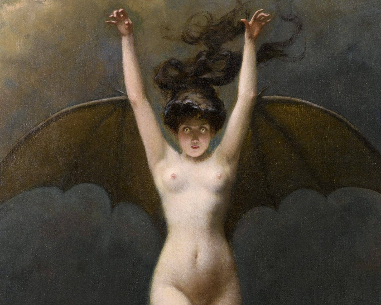 La Femme Chauve-Souris | Bat Woman | Vintage Gothic Nude